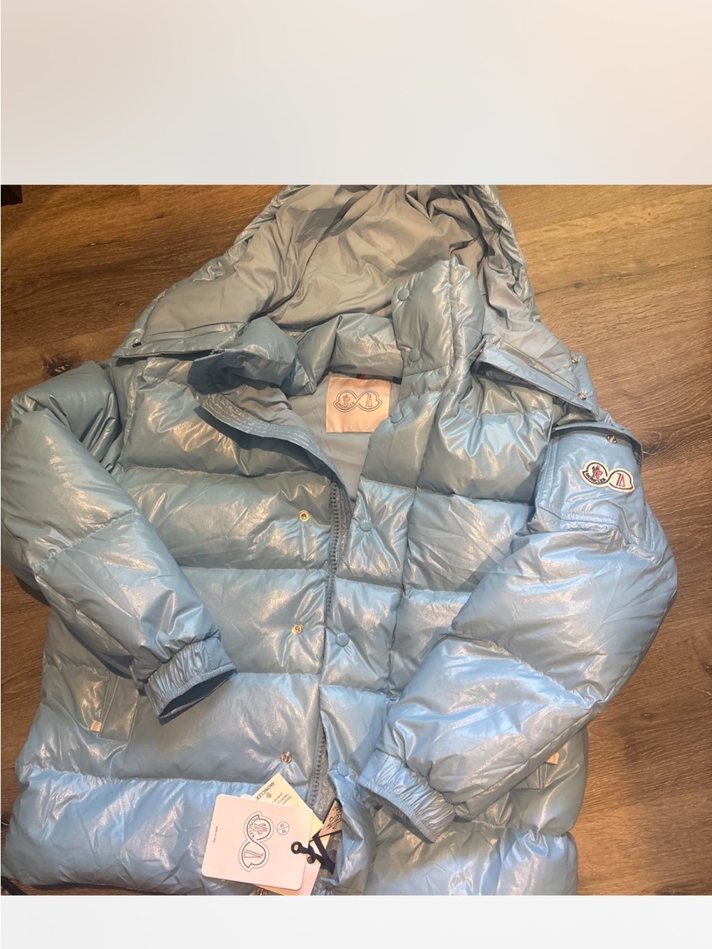 Moncler Shiny Blue Puffer